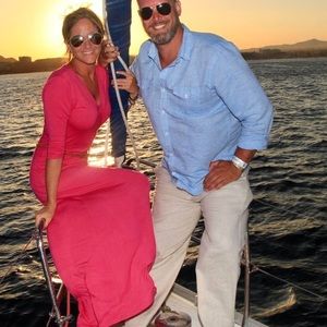 Hot Pink 3/4 Sleeve Maxi